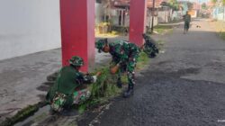Wujud Nyata Gerakan Indonesia Asri, Personel Kodim 1310/Bitung dan Yonif TP 916/BS Kerja Bakti Bersih Lingkungan dan Fasilitas Umum
