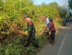 Babinsa Koramil 1310-01/Bitung Bersama Lurah dan Warga Paceda Gelar Karya Bakti Bersih Lingkungan, Dukung Gerakan Indonesia Asri