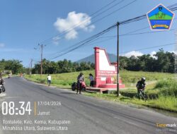 Koramil 1310-05/Kauditan Gelar Karya Bakti Gerakan Indonesia Asri Bersihkan Poros Jalan Tontalete