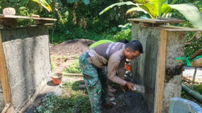 Dukungan Babinsa Percepat Realisasi Jembatan Perintis Garuda di Desa Sawangan Airmadidi