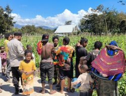 Polsek Wamena Kota Lakukan Pengecekan Lahan Jagung Program Ketahanan Pangan