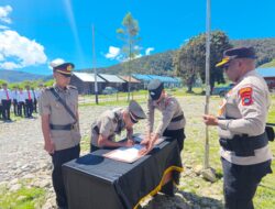 Kapolres Pegunungan Arfak Pimpin Sertijab Pejabat Utama dan Kapolsek Jajaran