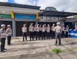Satlantas Polres Jayawijaya Gelar Strong Point Pagi, Ciptakan Kamsseltibcar Lantas