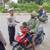 Satlantas Polres Jayawijaya laksanakan strong point pagi, arus lalu lintas berjalan tertib