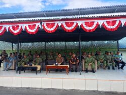 Sambut Kedatangan Personel Satgas Pamtas RI-PNG Mobile Yonif Raider 712/Wiratama, Dandim 1310/Bitung Hadir Pada Upacara Penyambutan