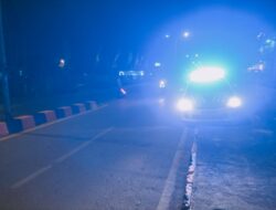 Satlantas Polres Jayawijaya Gelar Patroli Blue Light Untuk Ciptakan Kamseltibcar Lantas di Kota Wamena