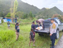 Mendukung Ketahanan Pangan, Polsek Kurulu Dampingi Kelompok Tani Pantau Perkembangan Lahan Jagung