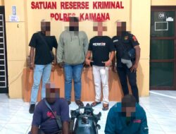 Satreskrim Polres Kaimana Amankan Terduga Pelaku Pencurian Mesin Tempel dan Tiga Unit Barang Bukti Berhasil Diamankan