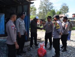 Sat Binmas Polres Jayawijaya Pererat Kemitraan dengan Masyarakat Melalui Himbauan Kamtibmas dan Penyerahan Bantuan Pendukung