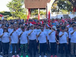 Ikut Meriahkan Jalan Santai Sambut HUT ke-81 Kemerdekaan RI, Kodim 1310/Bitung Bangun Semangat Persatuan Bersama Pemerintah Daerah dan Masyarakat