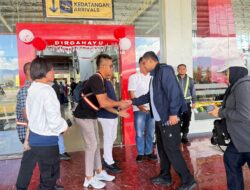 Kabidkeu Polda Papua Tiba di Wamena, Disambut Personel Polres Jayawijaya