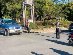Satlantas Polres Jayawijaya Hadir Jaga Kelancaran dan Keselamatan Lalu Lintas di Wamena