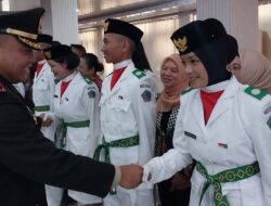 Kuatkan Semangat Nasionalisme Generasi Muda, Dandim 1310/Bitung Hadiri Pengukuhan Calon Paskibraka Kota Bitung Tahun 2026