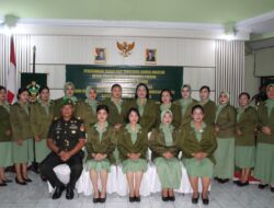 Perkuat Organisasi Persit di Lingkungan Koorcab Rem 131 PD XIII/Merdeka, Ny. Meryah Dewa Made Terima Tugas dan Tanggung Jawab Jabatan Ketua Persit KCK Cabang LXII Dim 1310/Bitung