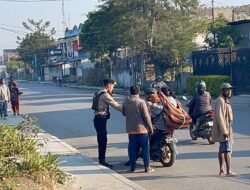 Satuan Samapta Polres Jayawijaya Gelar Gatur Pagi, Wujudkan Kelancaran Lalu Lintas