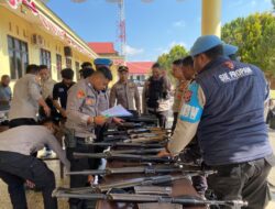 Polres Jayawijaya Perkuat Pengawasan Internal Melalui Pemeriksaan Senjata Api dan Amunisi Personel