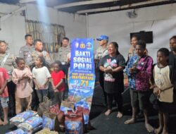 Sat Lantas Polres Jayawijaya Gelar Bakti Sosial Jelang Hut Lalu Lintas Bhayangkara ke-71