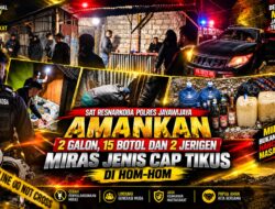 Sat Resnarkoba Polres Jayawijaya Amankan 2 Galon, 15 Botol Dan 2 Jerigen Miras Jenis Cap Tikus di Hom-hom