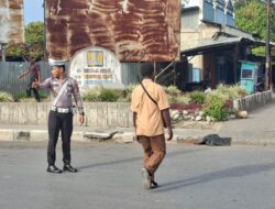 Satlantas Polres Jayawijaya Hadir Sejak Pagi, Jaga Kelancaran Lalu Lintas di Wamena