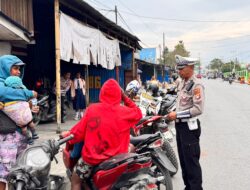 Sat Lantas Polres Jayawijaya Hadir Berikan Pelayanan Humanis Melalui Strong Point Pagi