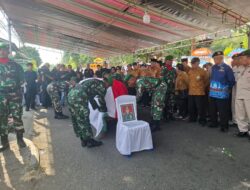 Berikan Penghormatan Terakhir Atas Jasa, Dedikasi dan Pengabdian kepada Bangsa dan Negara, Dandim 1310/Bitung Pimpin Upacara Persemayaman Brigjen TNI (Purn) Jorry Tuwaidan
