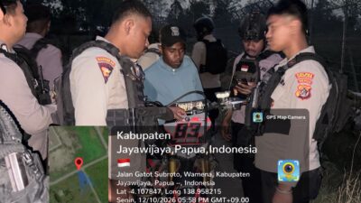 Patroli Samapta Polres Jayawijaya, Amankan Belasan Sajam dan Miras serta Temukan Dugaan Ganja di Wamena