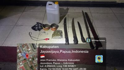 Sat Samapta Polres Jayawijaya Gelar Patroli Malam, Amankan Ganja, Miras, dan Alat Tajam di Wamena