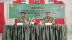 Mantapkan dan Tingkatkan Kualitas Pelaksanaan Pembinaan Ketahanan Wilayah, Kodim 1310/Bitung Ikuti Bimbingan Teknis Tim Asnis Pusterad